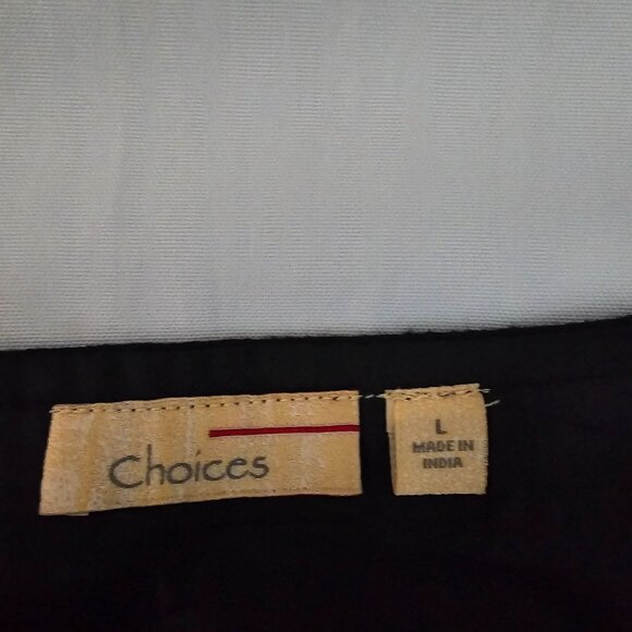 Choices Women's Boho Chic Floral Embroidery Open Front Black Jacket Women's L - Picture 9 of 14